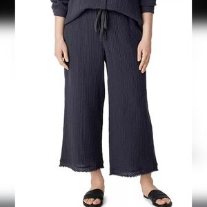 Elieen Fisher Women's Black Wide-Leg Gauze Pants